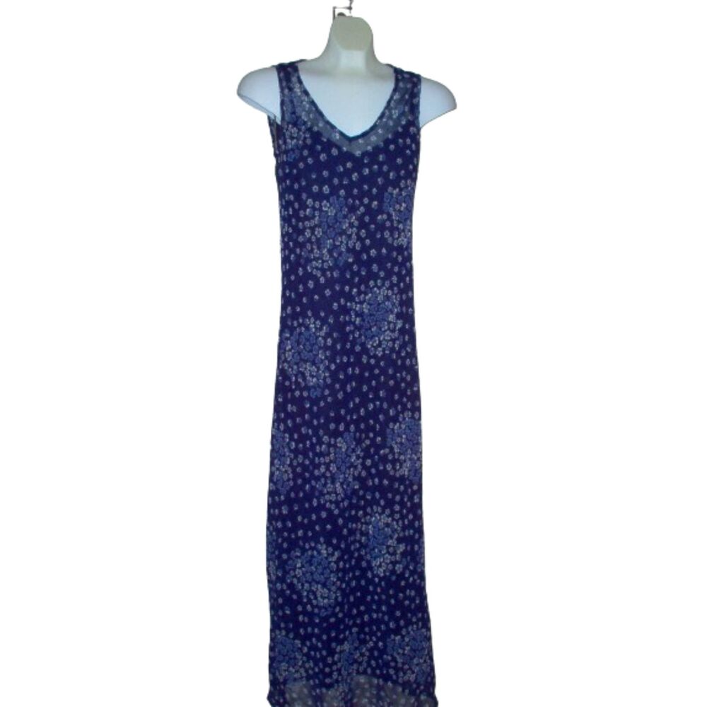 Blue Flower Maxi Dress Size M